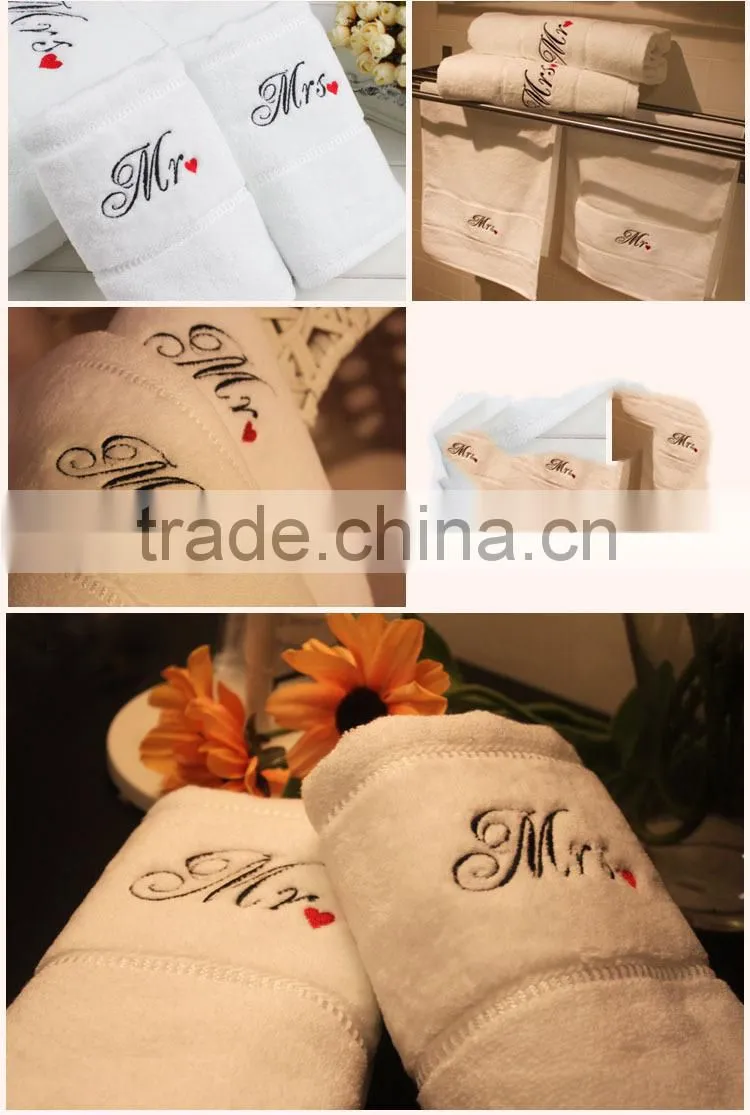 100% Cotton 4 pieces Customized Towel Set with logo in gift box