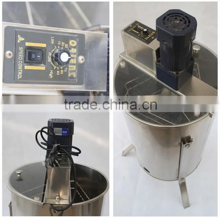 Two frames manual transparent plastic honey extractor