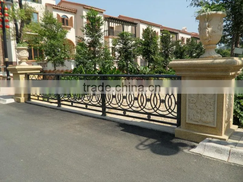 Top-selling modern garden wrought iron railing parts