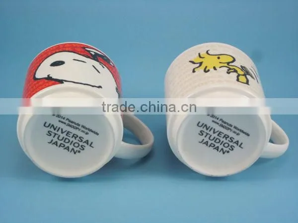 YF28030 Custom animal pattern printed stackable ceramic mug