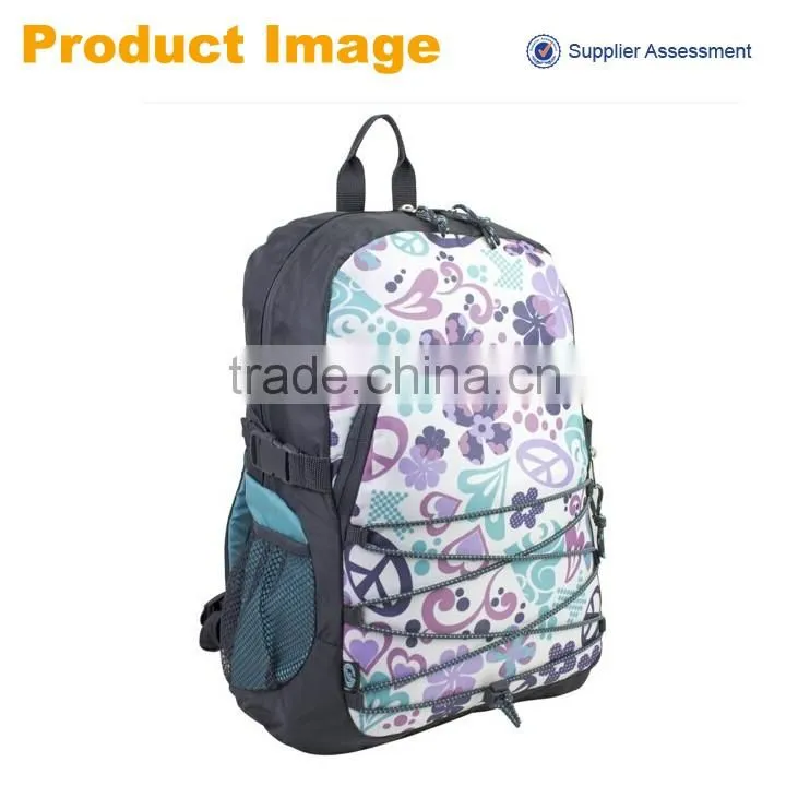 China supplier bulk fashion flowers girl school backpack for teenagers