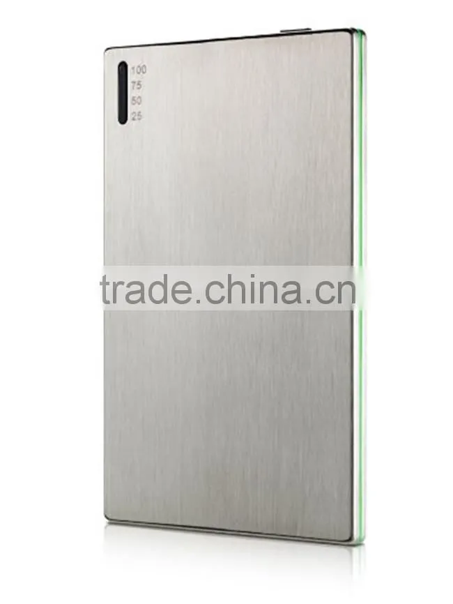 2015 hot promotion custom logo 2500mah portable ultra thin credit card power bank