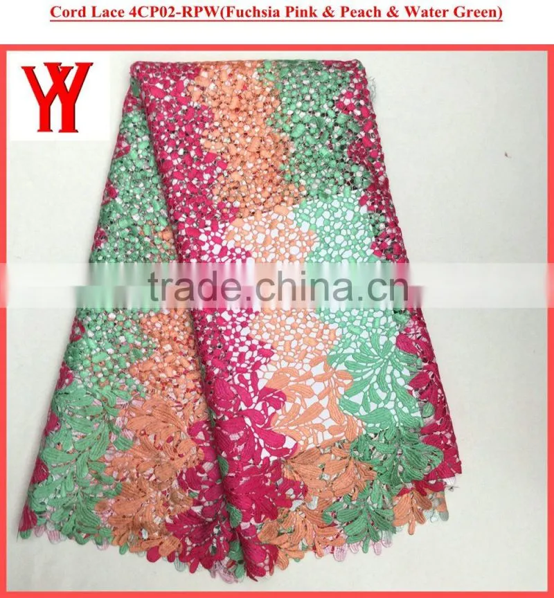 Hot selling african embroidery lace cord lace fabric supplier indian fabric wholesale