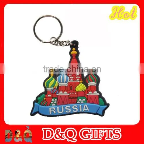 3D soft pvc keychain for russia Souvenir