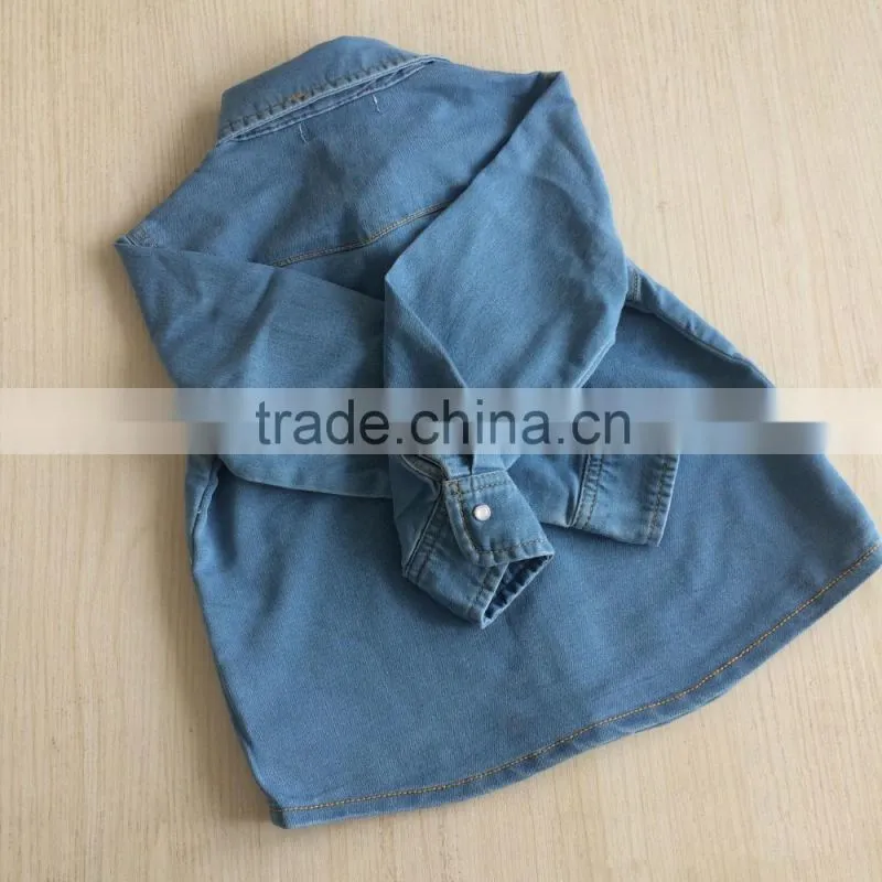 Factory baby clothes wholesale autumn washed jacket baby boy jeans jacket