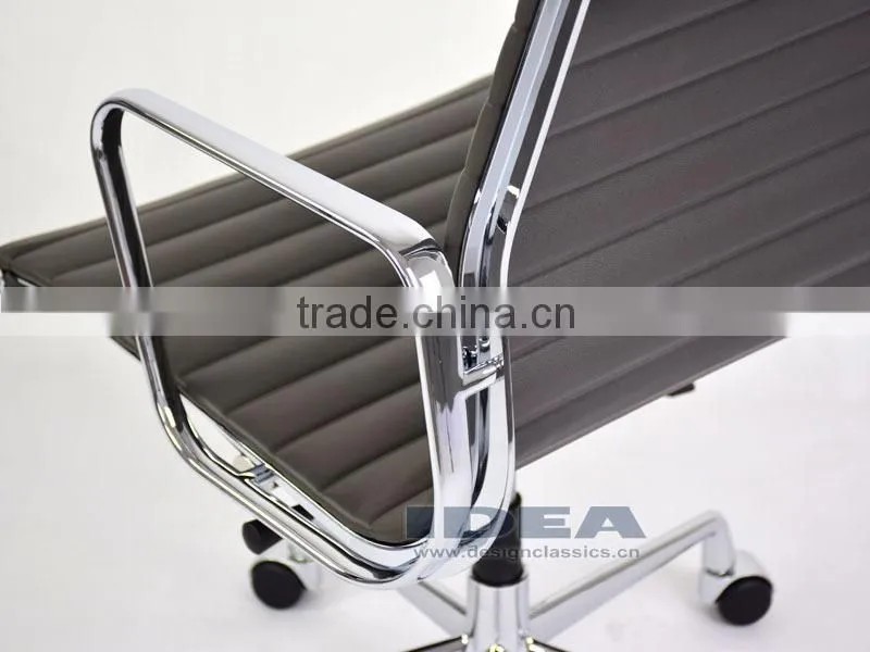 Replica EA119 Charles High Back Office Chair - Dark Grey Color Genuine Leather