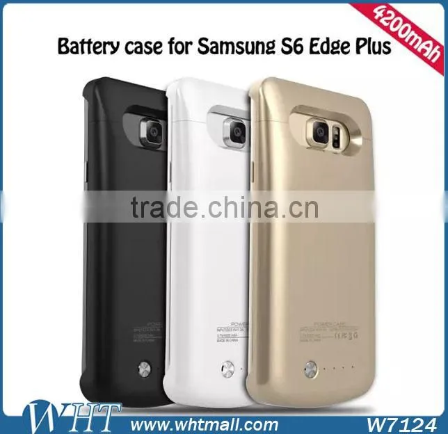 2016 New Products 4200mAh Rechargeable Battery Case for Samsung Galaxy S6 Edge Plus