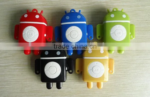 Colorful and cute Android robot mini sd mp3