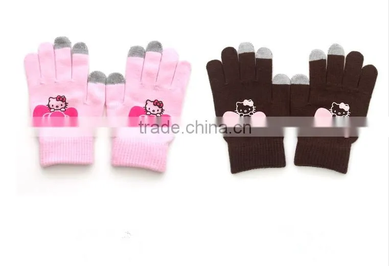 Best Gift for Christmas For Lovers Lovely Cartoon patterns Touch Screen Gloves