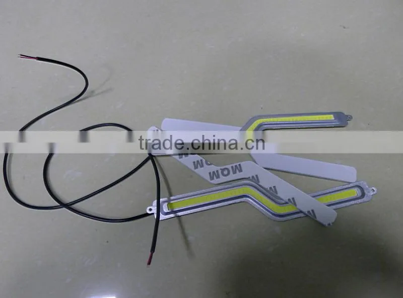 New arriver 12v 14w auto car led cob daytime running light DRL Z shape signal light