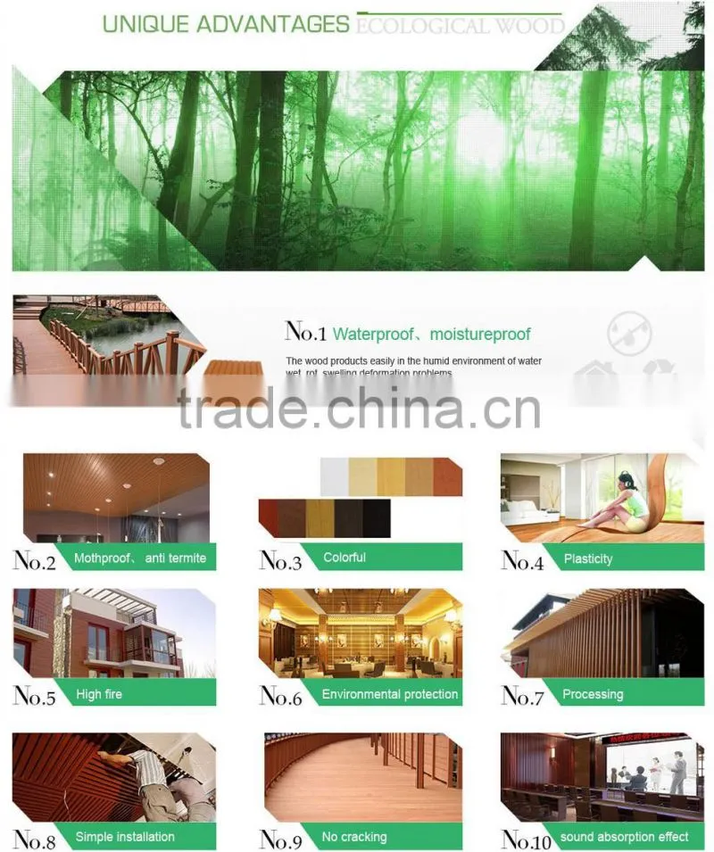 2016 Cheap Wood Plastic Composite Outdoor WPC deck railing designs