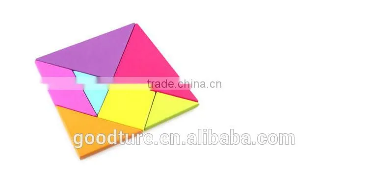 2015 Hot Sale Big Size Colorful Wooden Tangram Jigsaw Puzzle
