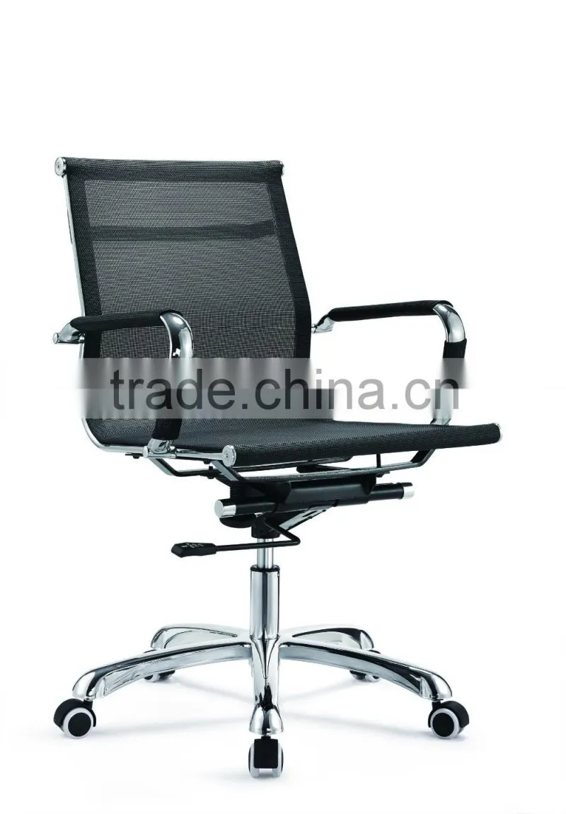 Cheap price mid back hard mesh swivelling chair office staff seating office furniture