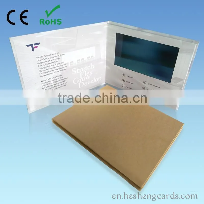 New product invitation lcd video greeting card 5 inch lcd screen