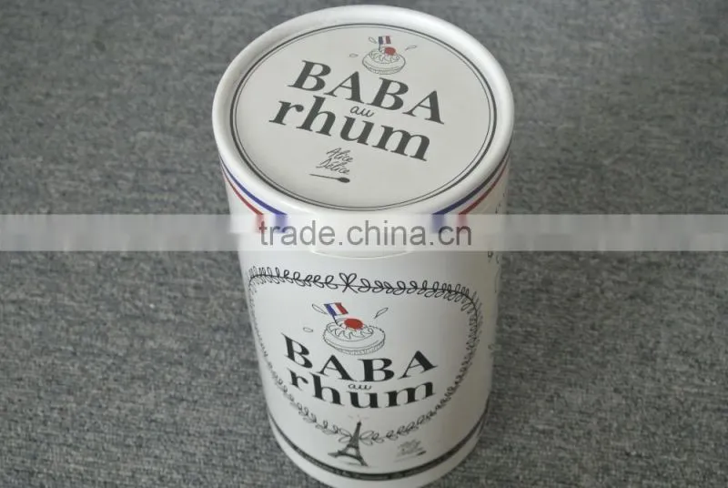 high-end eco-friendly paper round tea box
