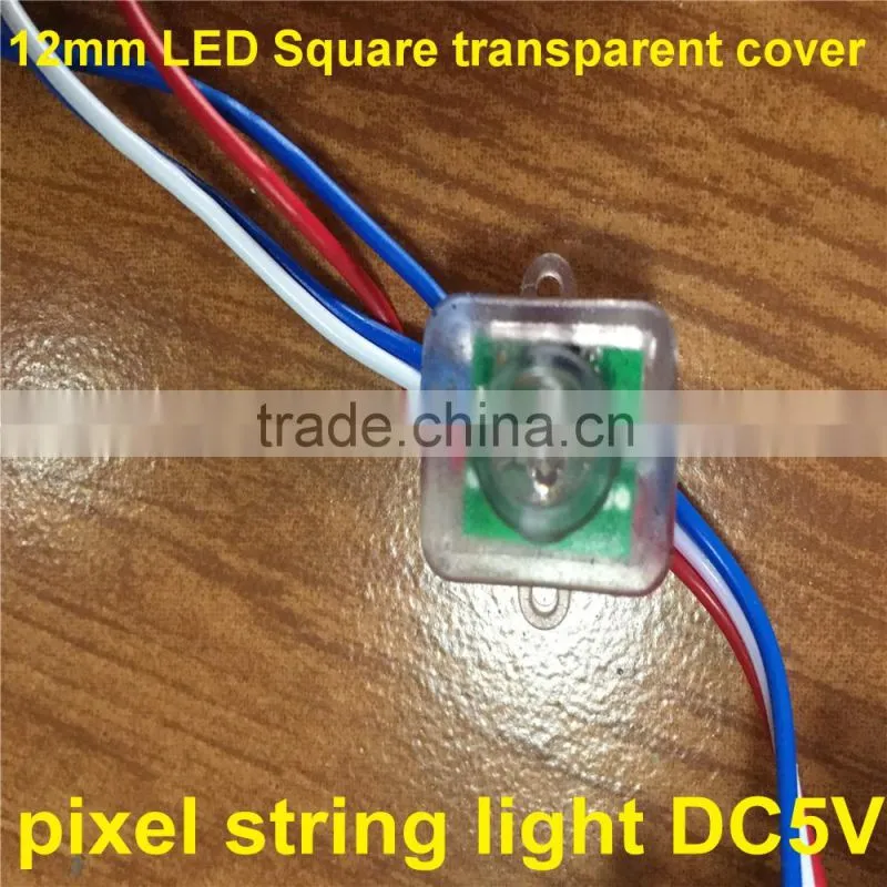 Transparent cover 12mm WS2811 light led pixel,waterproof IP68 12mm dot pixel led light string