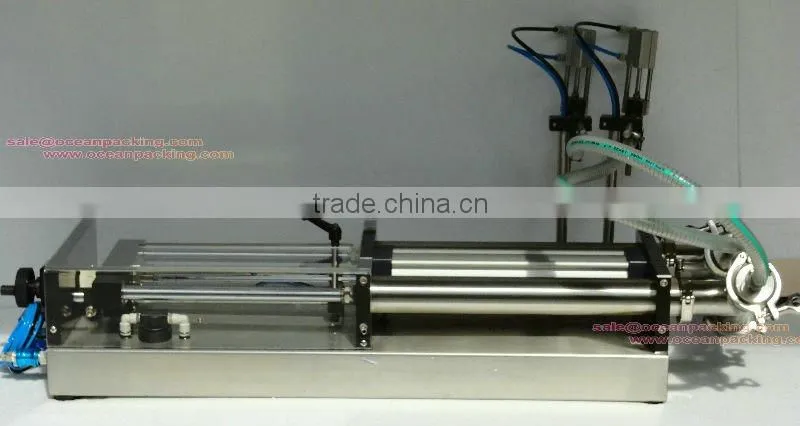 full pneumatic liuqid packing machine with 2 heads