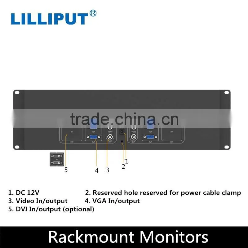 Lilliput 3U Dual VGA Rackmount Monitors Dual 7" LED backlit Panel