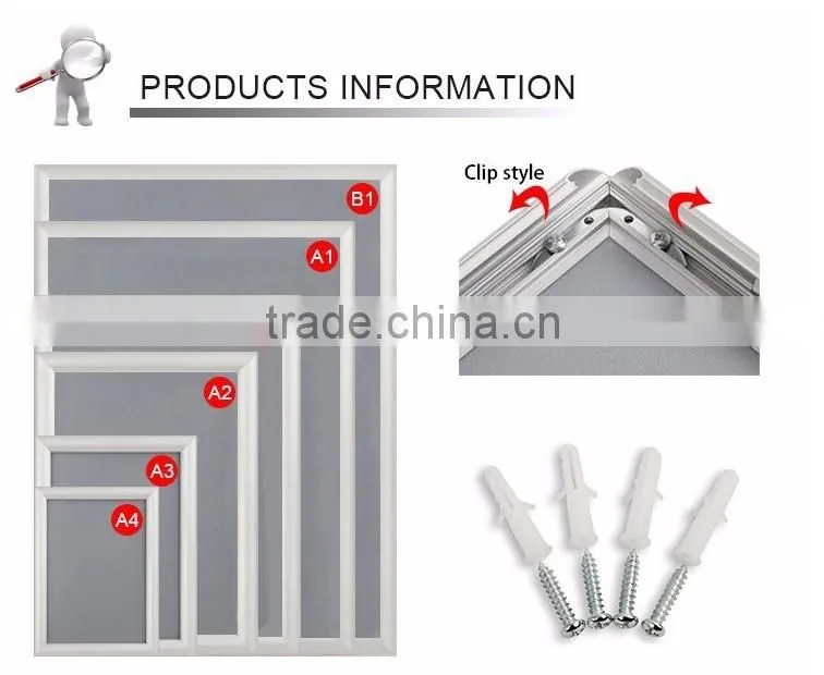 A0 A1 A2 A3 A4 Sliver wall mounted poster frames for display