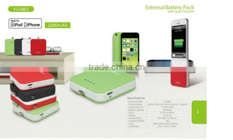 External Battery Pack for iphone ,with MFi
