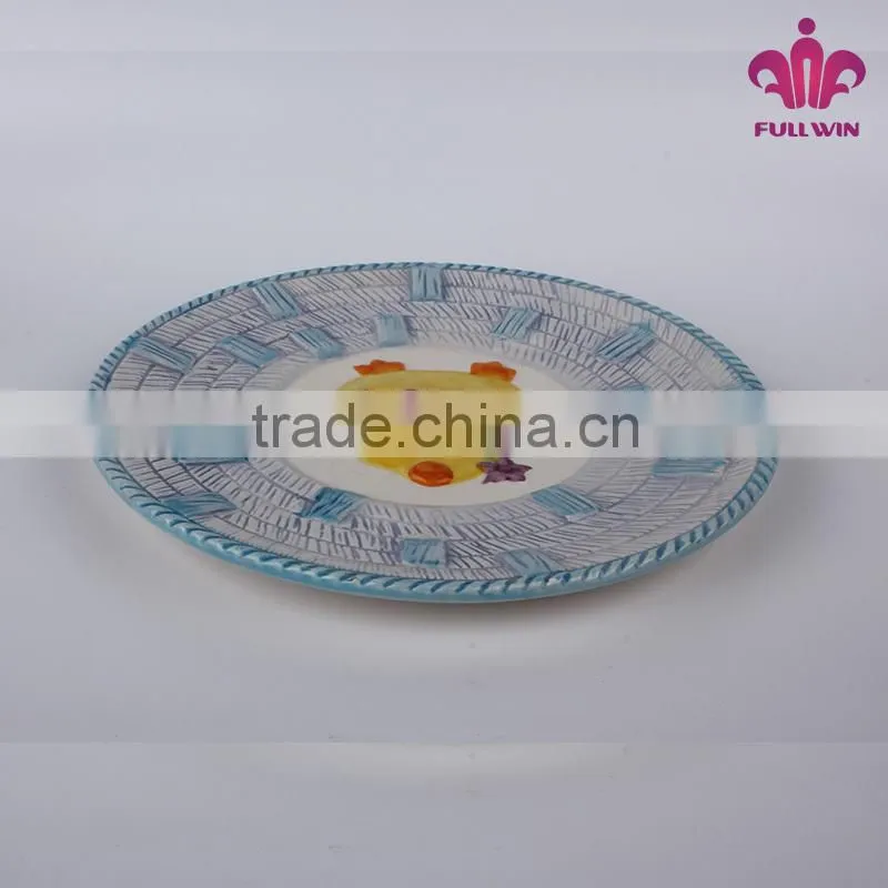 Factory directly ceramic easter appetizer plate with bunny designer