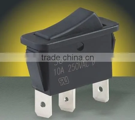 SC-7 single pole rocker switch for power strip, 10A/250V, T85 1E4/5E4, UL approved