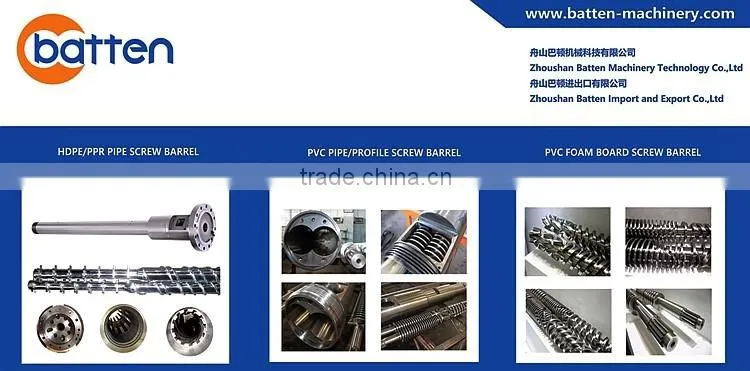 PVC pipe/profile production parallel twin screws plastic extruder machine screw barrel