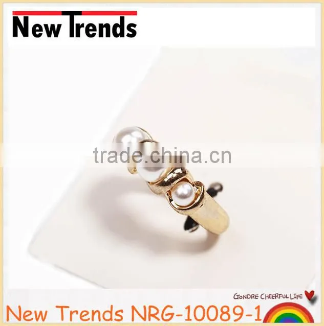 Wholesale gold pearl ring designs for women