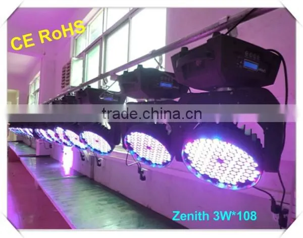 108 rgbw 3w led moving wall washer
