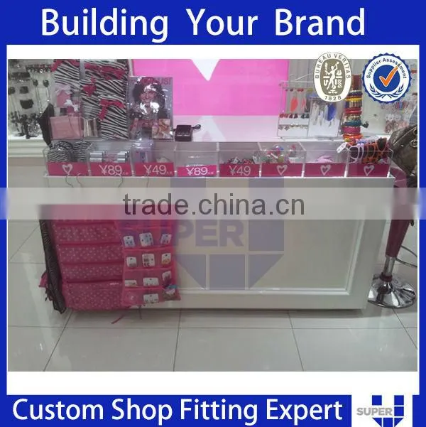 boutique portable promotion cashier counter table design