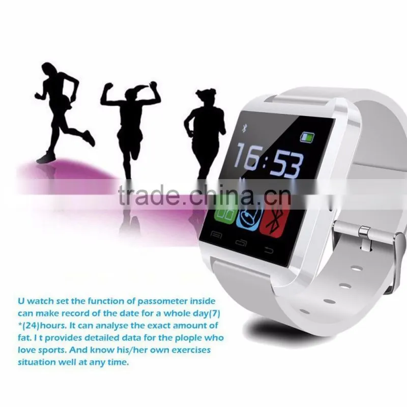 Wrist Watch for Samsung S4/Note 2/Note 3 HTC LG Huawei Xiaomi Android Phone Smartphones U8 Bluetooth Smart Watch
