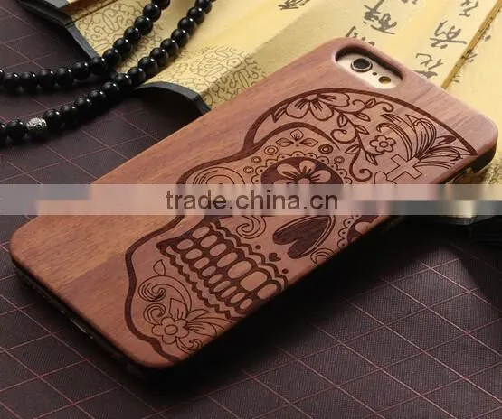 New design Unique Engrave Wood Cell Phone Protective Case For Iphone6s/ Plus
