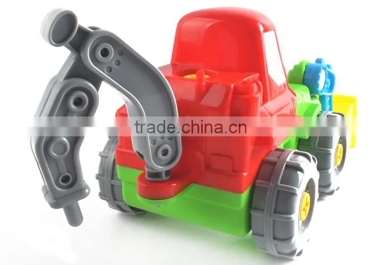 Children diy toy truck plastic assembly toys