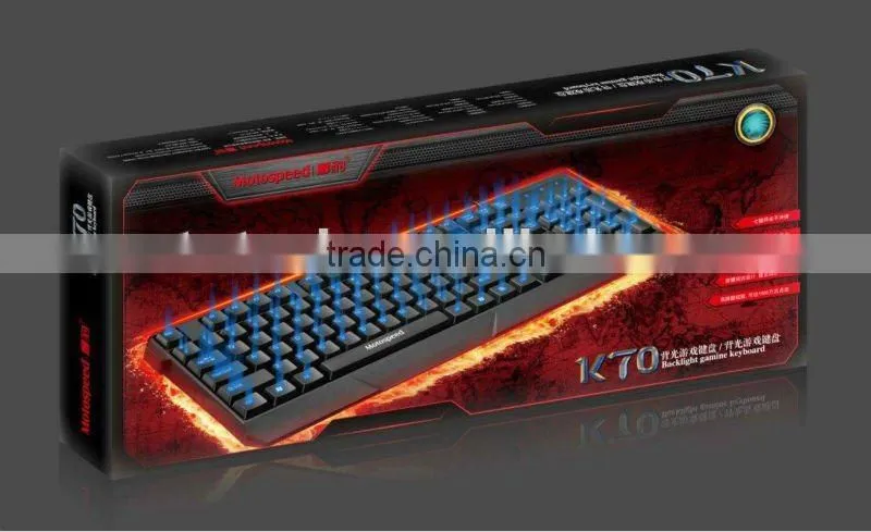 USB 7 colors colorful LED Illuminated Ergonomic Backlight Gaming Wired Keyboard for Laptop PC