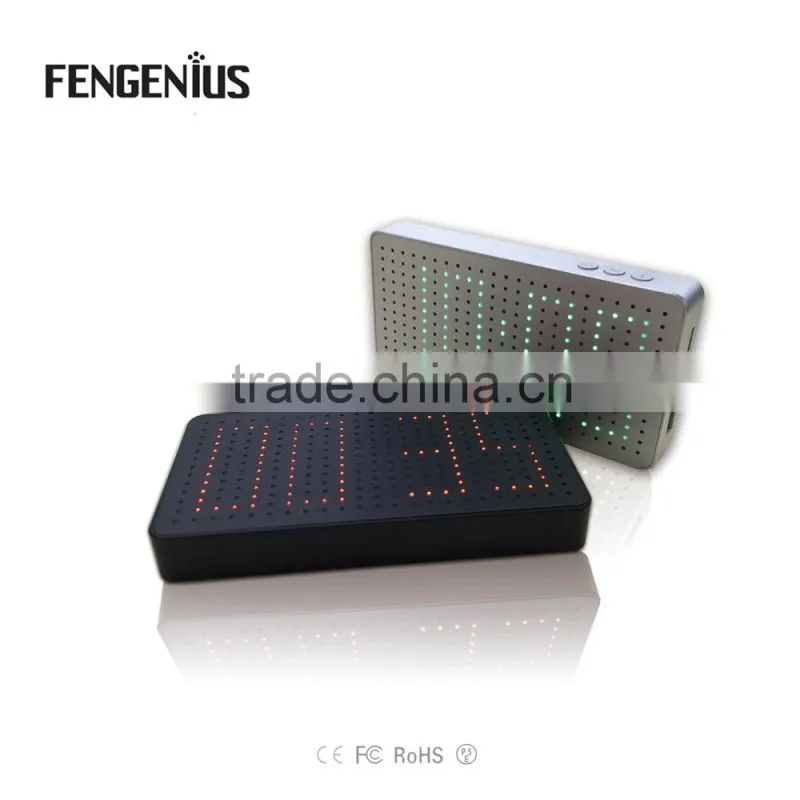 New Mobile charger slim power bank 10,000mah, portable phone charger with Led clock