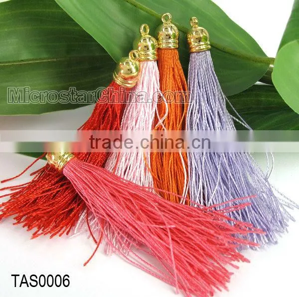 Korea top grade tassel, Korea suede, about 70*12.3mm, mixed color