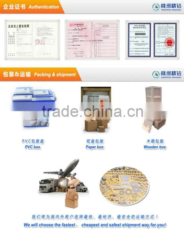 Tungsten carbide drill buttons bit, button rock drill bit 76mm tungsten carbide button bits