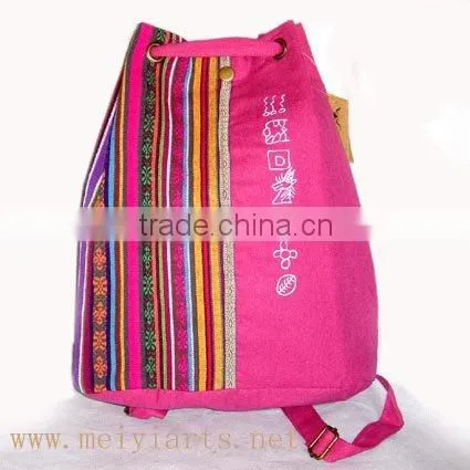 yunnan handmade customs craft cotton backpack women's bag NO.111-04