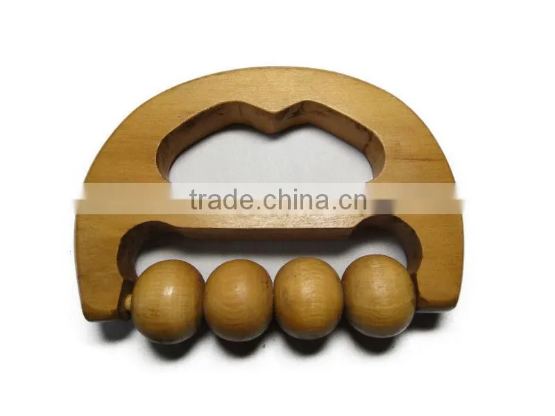 wooden rolling ball hand massager