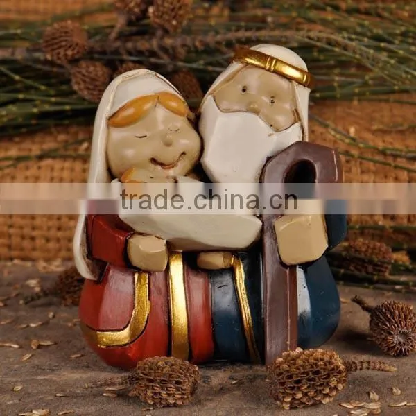 Round house nativity set polyresin gift item