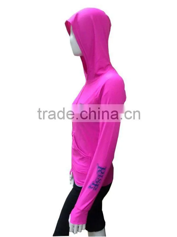 Women Rash Guard Hoodies/ Lycra Hoodies