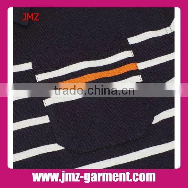 Mens polo collar striped t shirt