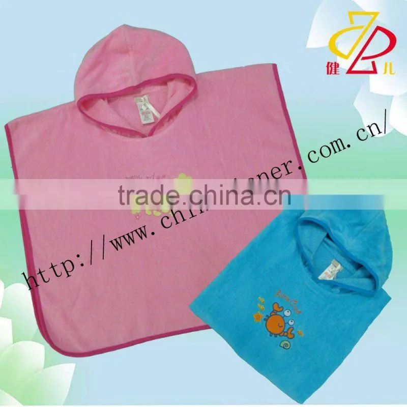 hot seller towelling poncho J100521-1