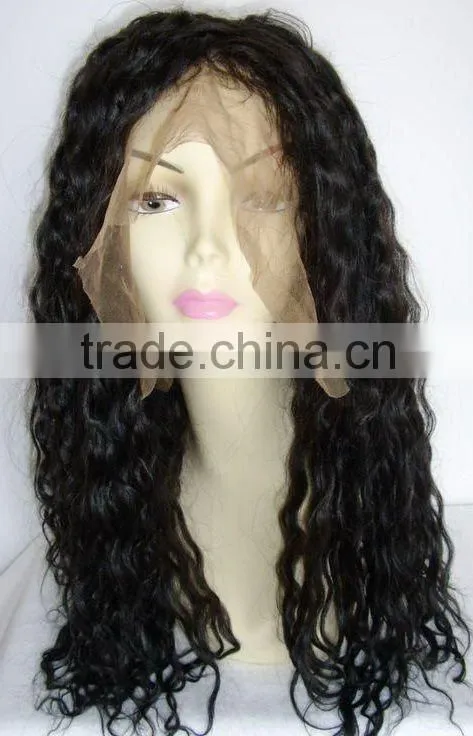 deep wave human hair full lace wigs hair extension