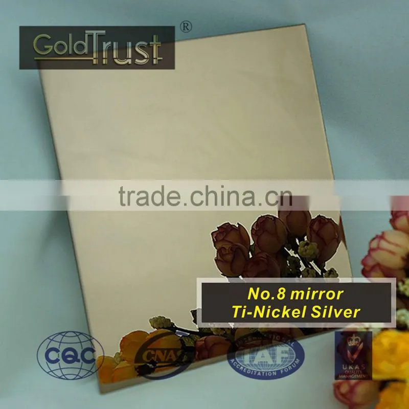 JIS mirror finish stainless steel sheets for shop decoration