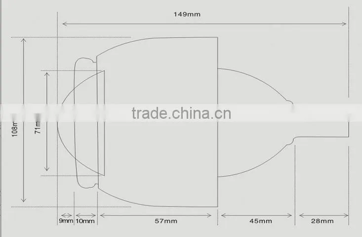 BI-Xenon projector lens with CCFL Double ring Angel