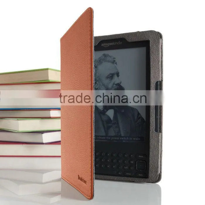 The beauty of leather-bound books case for kindle E-reader.