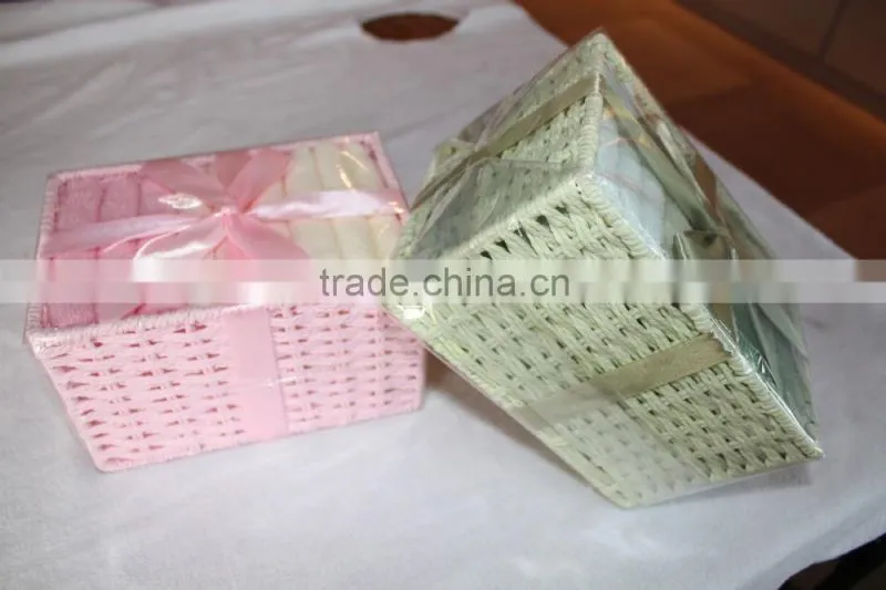 Plain Dyed 100 cotton terry towel ,gift towel set with packing