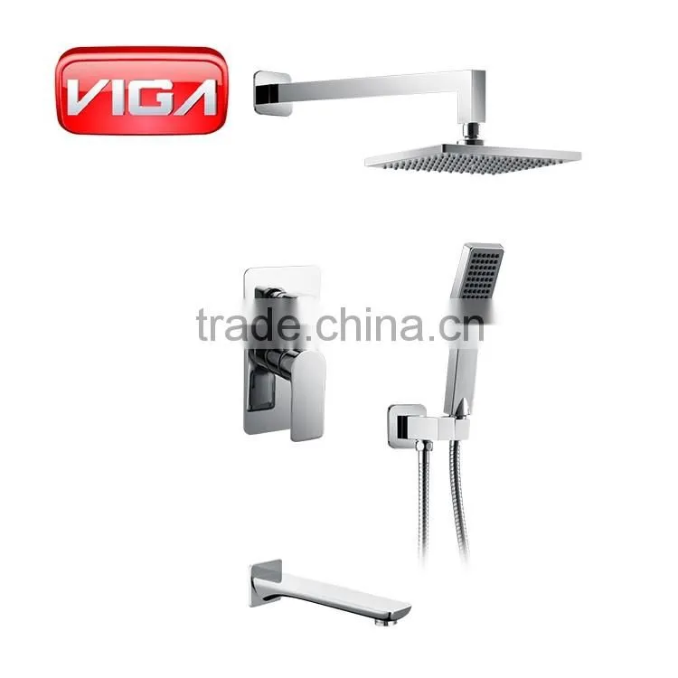 square design shower faucet built in wall shower mixer shower tap