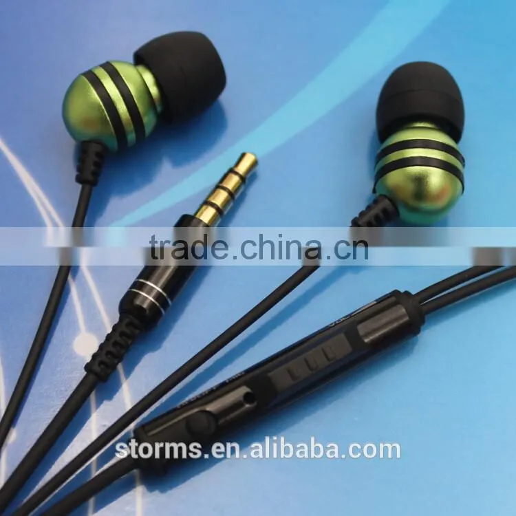 Tangle free flat cable earbud &earphone with mic for Samsung